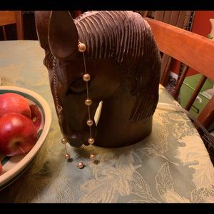 Real pearl 19 in necklace. Tan colored pearls.